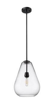 Ayra 1 Light 12" Pendant in Matte Black
