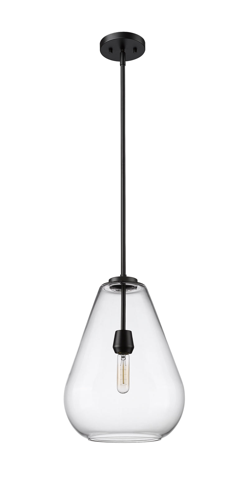 Ayra 1 Light 12" Pendant in Matte Black