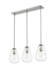 Ayra 3 Light 36" Linear Pendant in Brushed Nickel