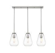 Ayra 3 Light 36" Linear Pendant in Brushed Nickel
