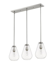 Ayra 3 Light 36" Linear Pendant in Brushed Nickel