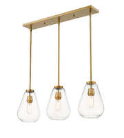 Ayra 3 Light 36" Linear Pendant in Olde Brass