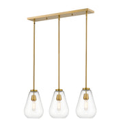 Ayra 3 Light 36" Linear Pendant in Olde Brass