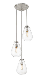 Ayra 3 Light 18" Pendant in Brushed Nickel