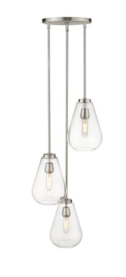Ayra 3 Light 18" Pendant in Brushed Nickel