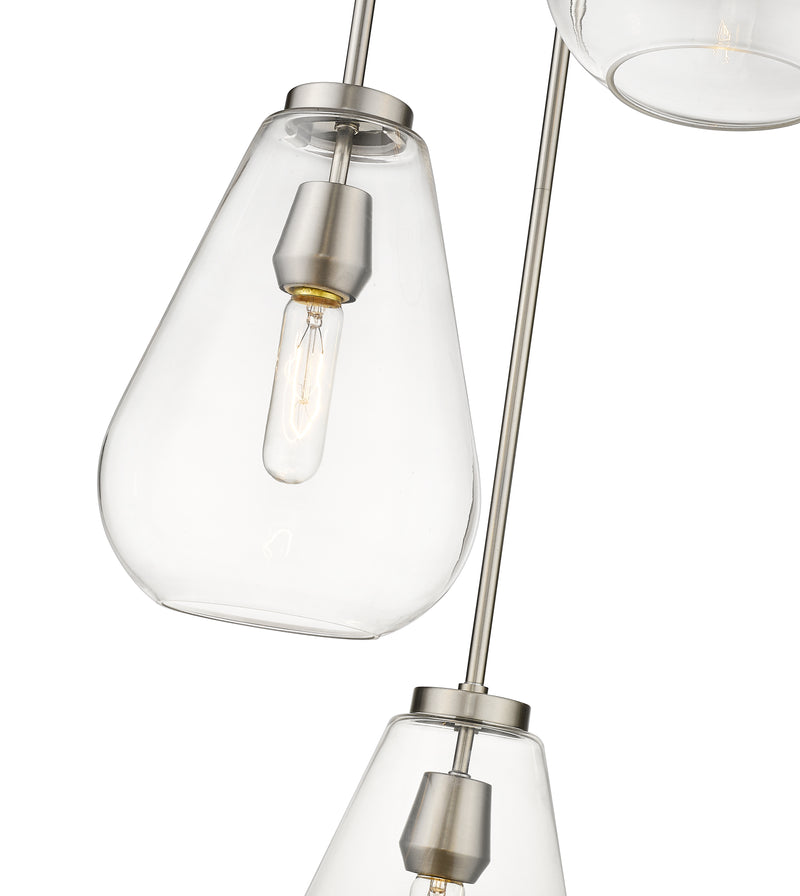 Ayra 3 Light 18" Pendant in Brushed Nickel