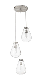 Ayra 3 Light 18" Pendant in Brushed Nickel
