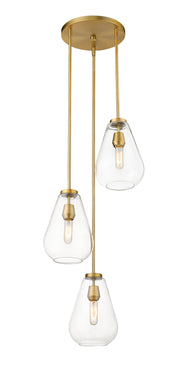 Ayra 3 Light 18" Pendant in Olde Brass