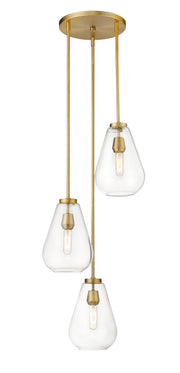 Ayra 3 Light 18" Pendant in Olde Brass