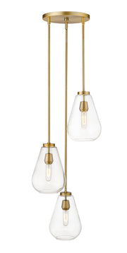 Ayra 3 Light 18" Pendant in Olde Brass