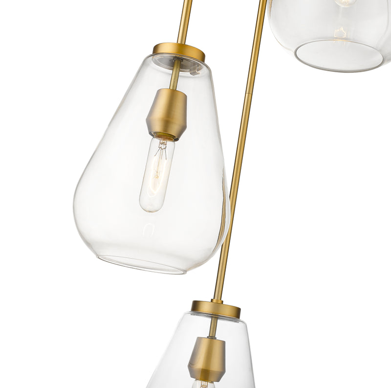 Ayra 3 Light 18" Pendant in Olde Brass