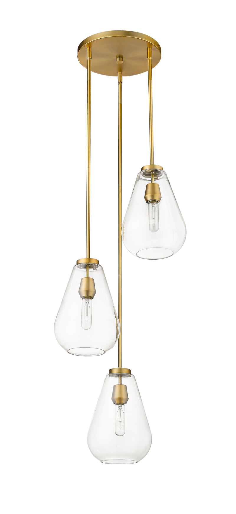Ayra 3 Light 18" Pendant in Olde Brass