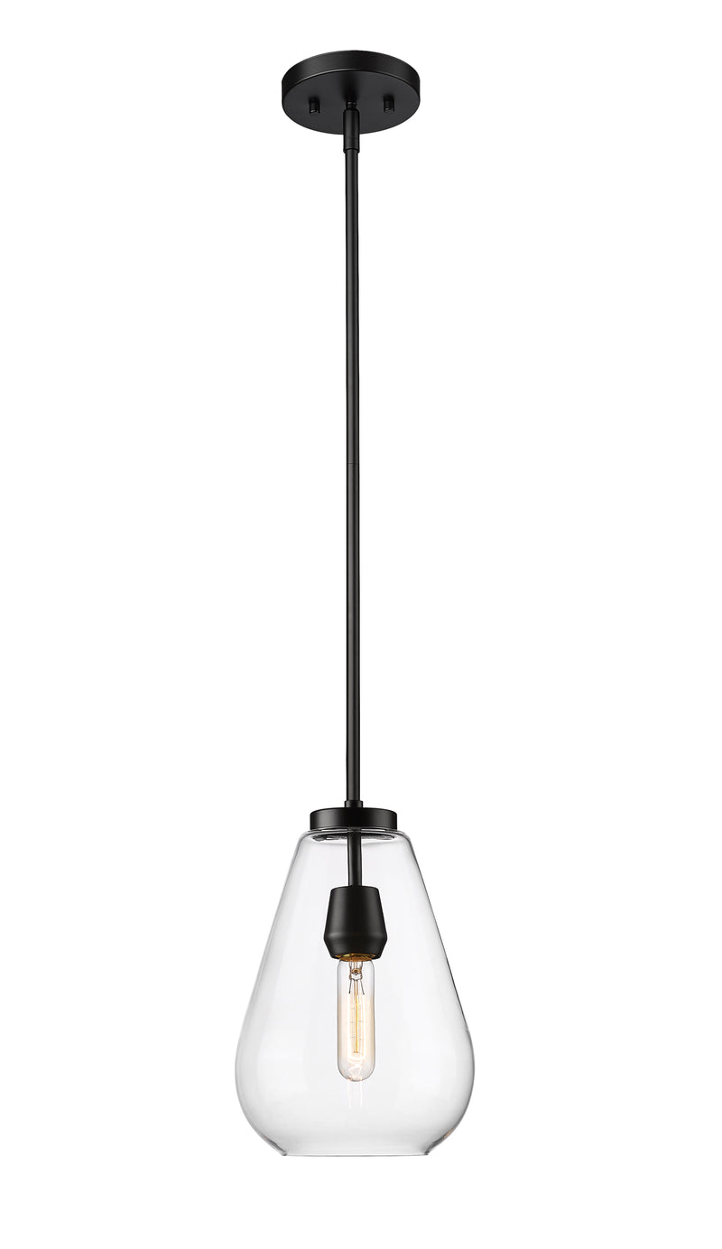 Ayra 1 Light 8" Pendant in Matte Black