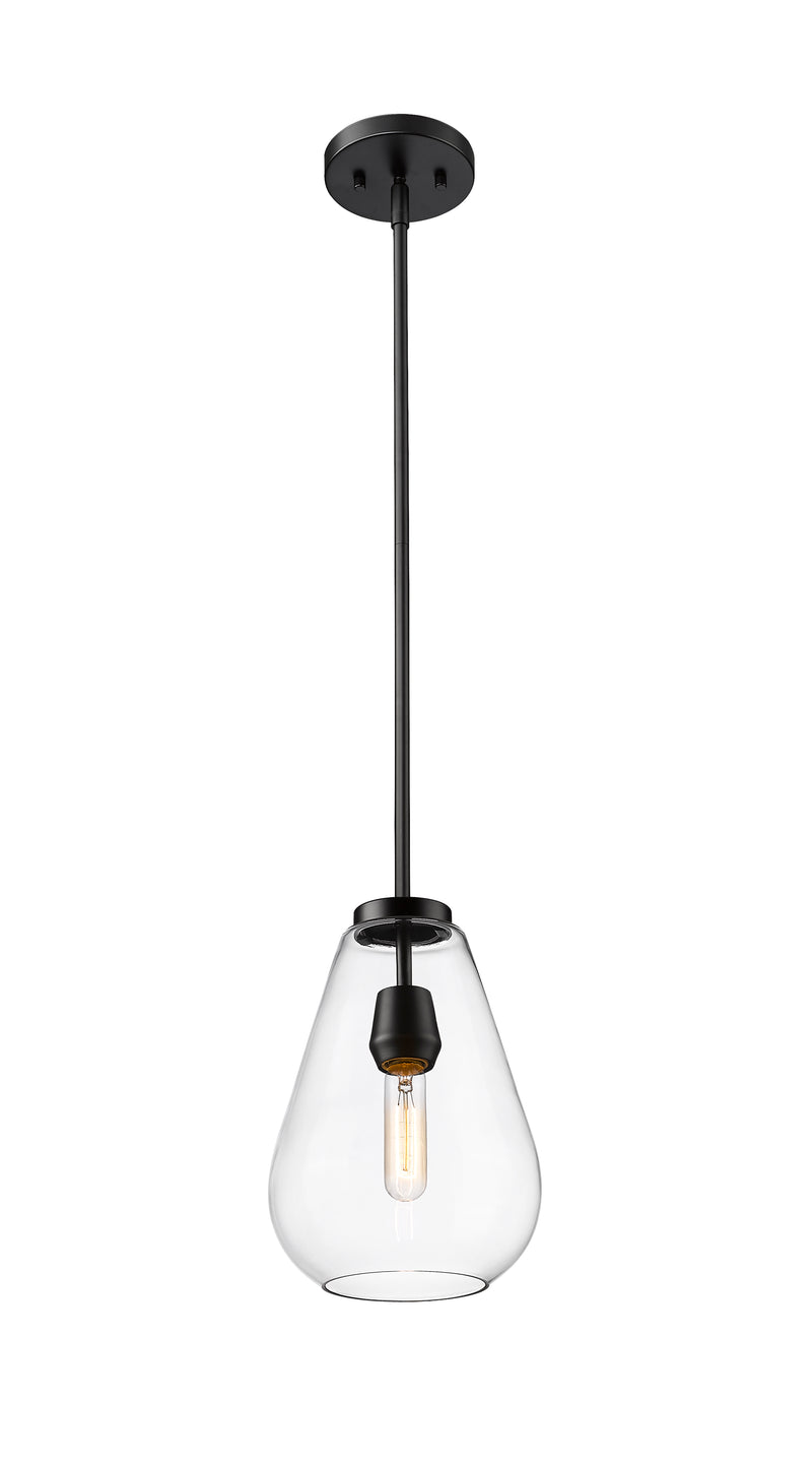 Ayra 1 Light 8" Pendant in Matte Black