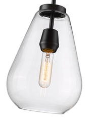 Ayra 1 Light 8" Pendant in Matte Black