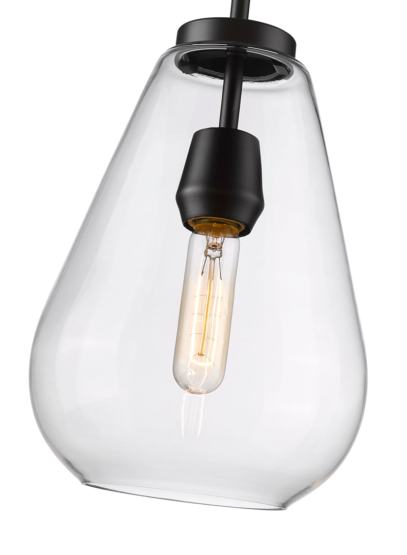 Ayra 1 Light 8" Pendant in Matte Black