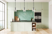 Ayra 1 Light 8" Pendant in Matte Black in a room setting