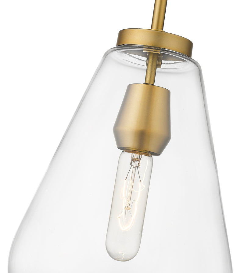 Ayra 1 Light 8" Pendant in Olde Brass