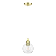 Downtown Sphere Mini Pendant in Satin Brass