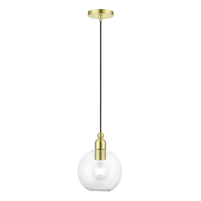 Downtown Sphere Pendant in Satin Brass