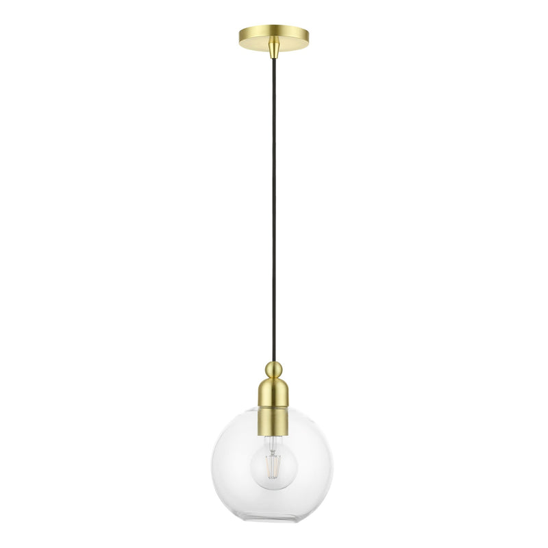 Downtown Sphere Pendant in Satin Brass