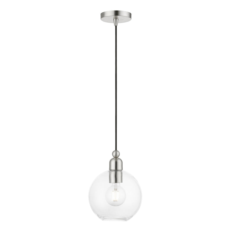 Downtown Sphere Pendant in Brushed Nickel