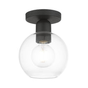 Downtown Sphere Semi-Flush Mount in Black