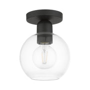 Downtown Sphere Semi-Flush Mount in Black