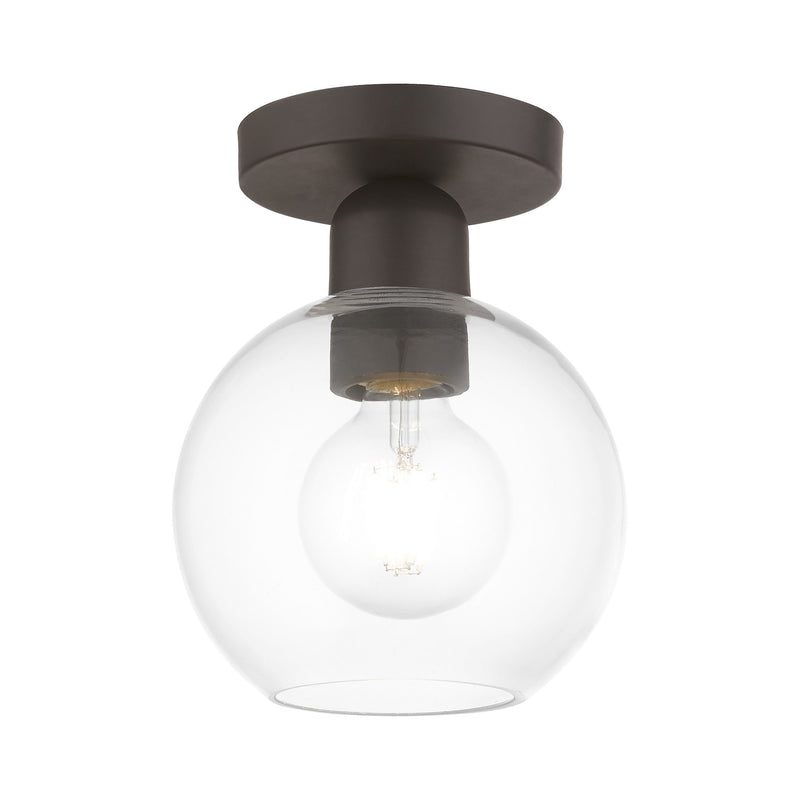 Downtown Sphere Semi-Flush Mount in Bronze