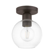 Downtown Sphere Semi-Flush Mount in Bronze