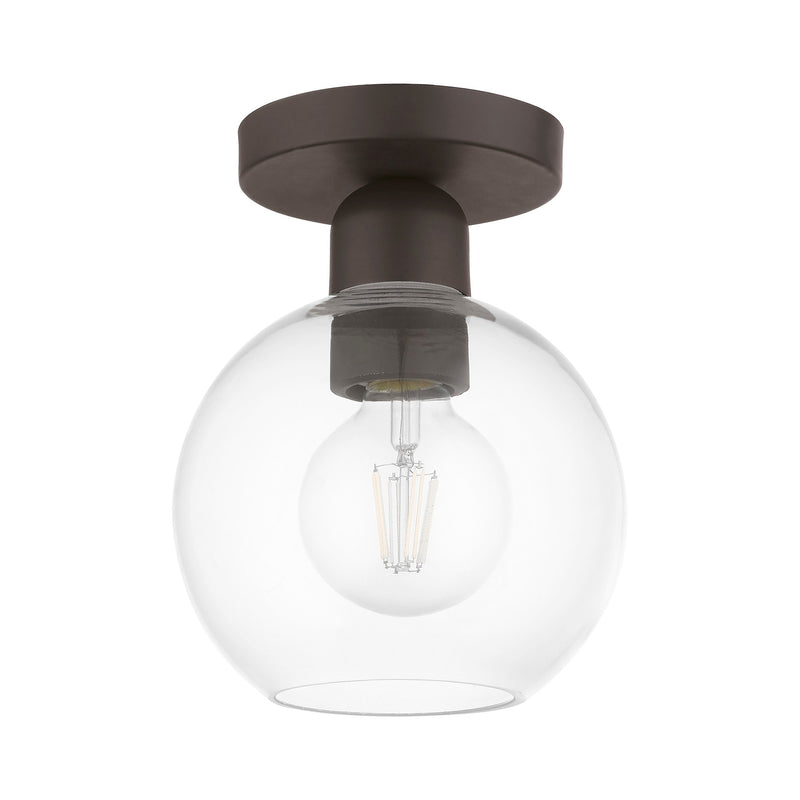 Downtown Sphere Semi-Flush Mount in Bronze