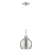 Andes Mini Pendant in Brushed Nickel with Polished Chrome Accents