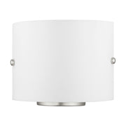 2-Light ADA Half Cylinder Wall Sconce in Brushed Nickel