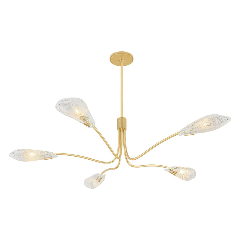 Tenafly 5-Light Chandelier in Aged Brass