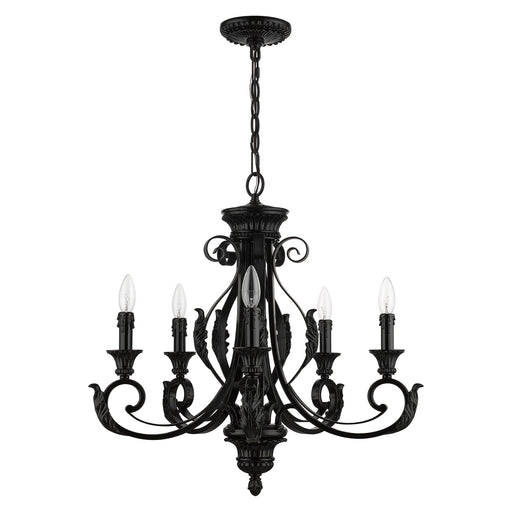 Valencia 5-Light Chandelier in Shiny Black