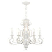 Valencia 5-Light Chandelier in Shiny White