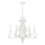 Valencia 5-Light Chandelier in Shiny White