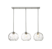 Chloe 3 Light 36" Linear Pendant in Brushed Nickel