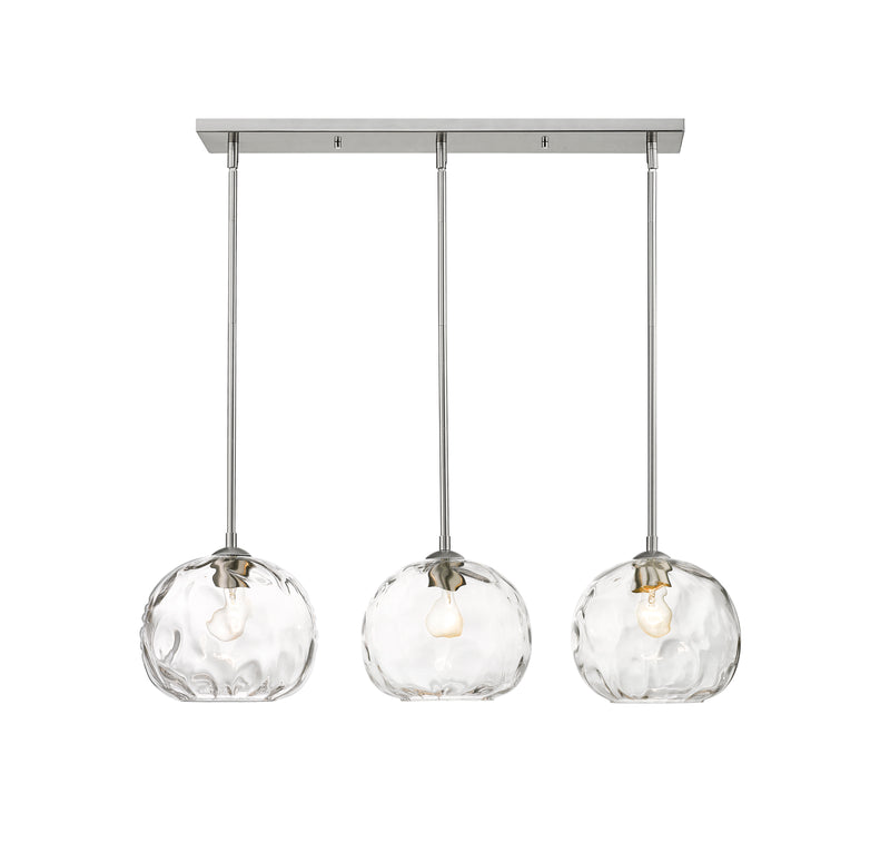 Chloe 3 Light 36" Linear Pendant in Brushed Nickel