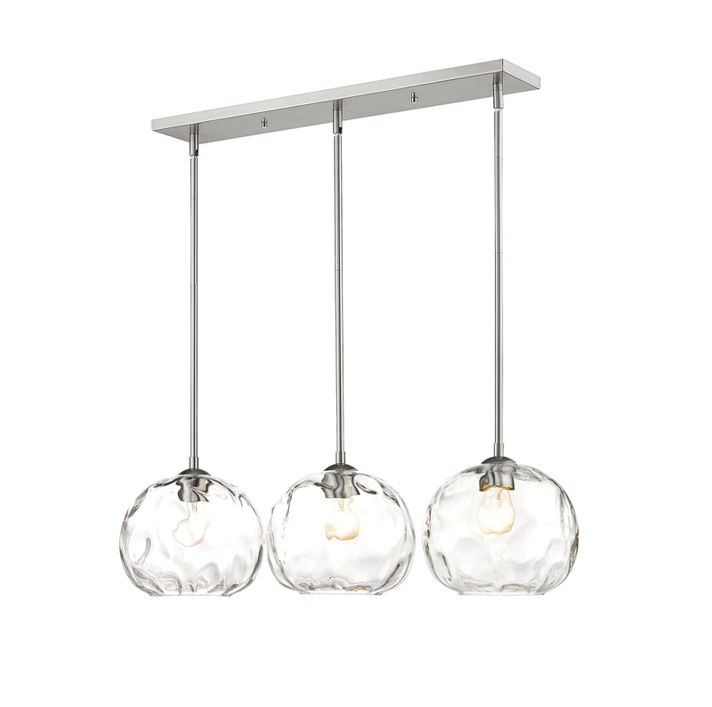 Chloe 3 Light 36" Linear Pendant in Brushed Nickel
