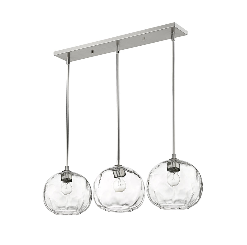 Chloe 3 Light 36" Linear Pendant in Brushed Nickel