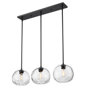 Chloe 3 Light 36" Linear Pendant in Matte Black