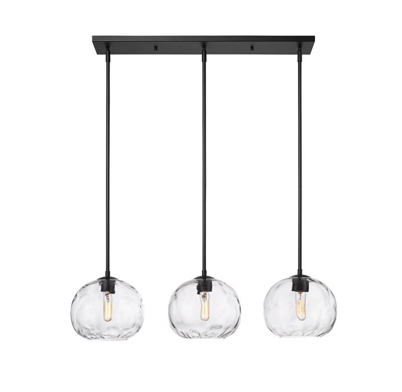 Chloe 3 Light 36" Linear Pendant in Matte Black
