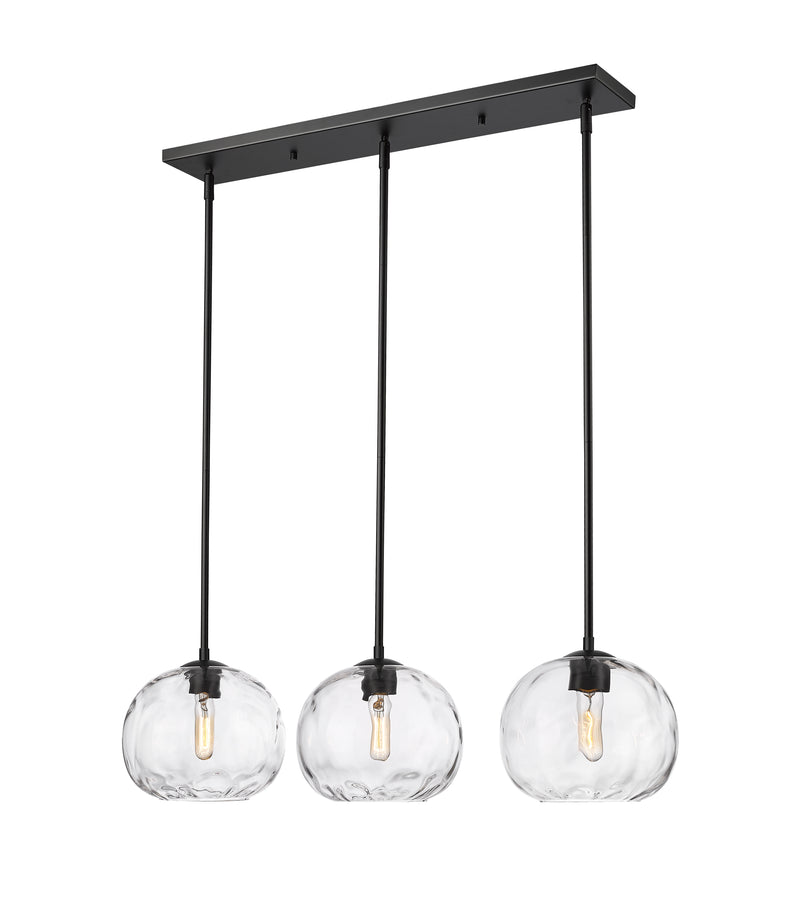 Chloe 3 Light 36" Linear Pendant in Matte Black