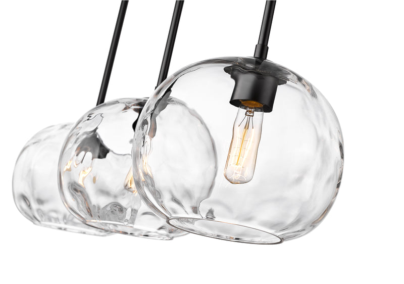 Chloe 3 Light 36" Linear Pendant in Matte Black