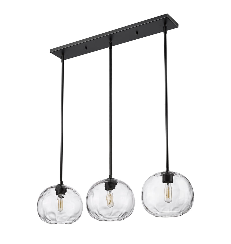 Chloe 3 Light 36" Linear Pendant in Matte Black