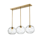 Chloe 3 Light 36" Linear Pendant in Olde Brass