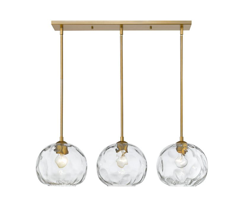 Chloe 3 Light 36" Linear Pendant in Olde Brass