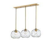 Chloe 3 Light 36" Linear Pendant in Olde Brass