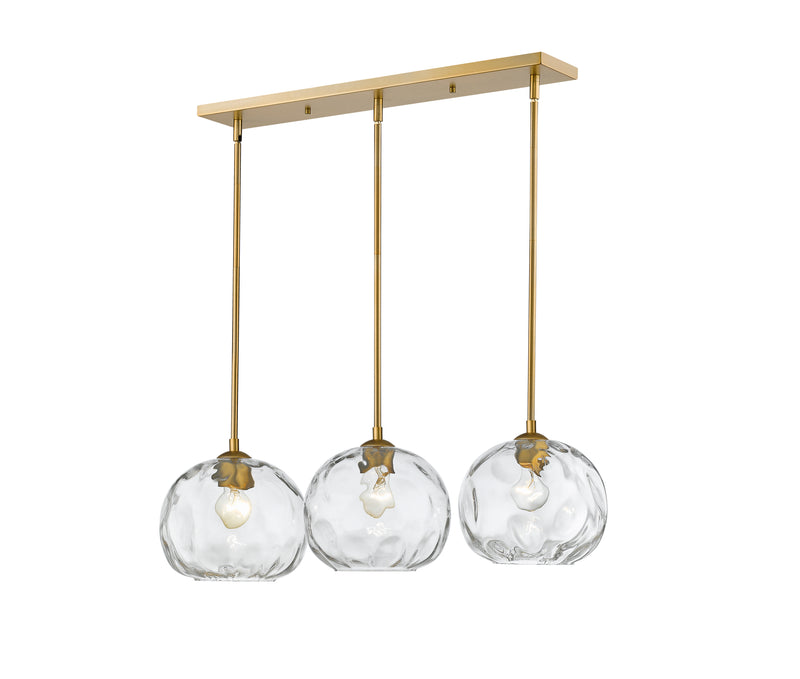 Chloe 3 Light 36" Linear Pendant in Olde Brass